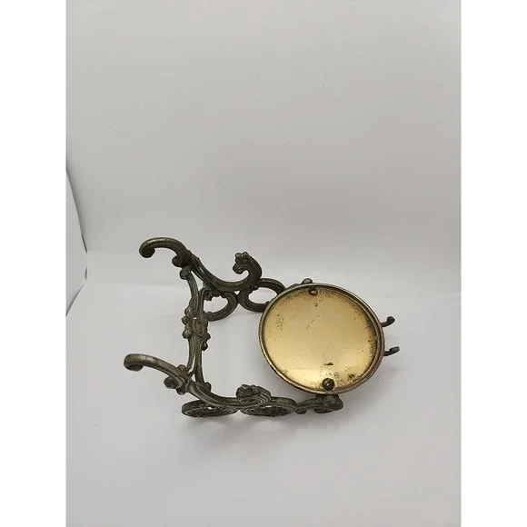 VINTAGE Made in Occupied Japan Brass Tea Cup Display Saucer‎ and Spoon Holder